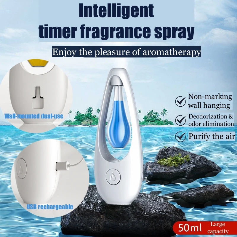 Rechargeable Aromatherapy Diffuser Spray - Automatic Air Freshener